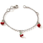 Bracelet pomme - cerise - fraise (argent 925)