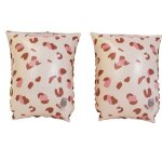 Brassards de natation lopard vieux rose (0 - 2 ans)