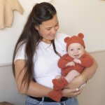 Brassi�re en maille terracotta (0 - 1 mois)