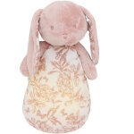 Peluche bruit blanc lapin toile de jouy rose