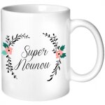 Mug nounou fleurs (personnalisable)