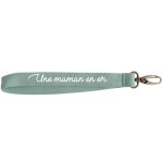 Porte cl�s court vert amande (personnalisable)