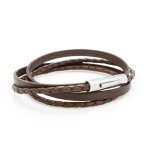 Bracelet double tour le mix marron (acier)