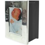 Cadre album de naissance mtal argent (personnalisable)