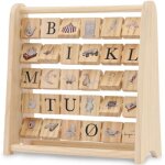 Cadre de cubes en bois abcdaire