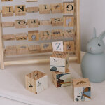 Cadre de cubes en bois ab�c�daire