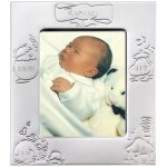 Cadre de naissance mtal argent (personnalisable)
