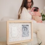 Cadre photo empreintes classique ivy grey