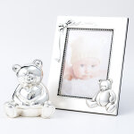 Cadre photo ours 17 x 13, 5 cm (m�tal argent�)