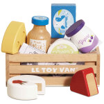 Cagette de fromages et produits laitiers en bois fsc