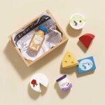 Cagette de fromages et produits laitiers en bois fsc