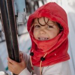 Cagoule polaire warmy hibiscus (2 - 5 ans)