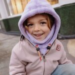 Cagoule polaire warmy mauve (9 - 18 mois)