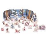 Calendrier de l'avent figurines en bois