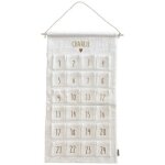 Calendrier de l'avent gaze ecru (personnalisable)