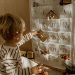 Calendrier de l'avent gaze ecru (personnalisable)