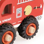 Camion de pompiers en bois