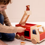 Camion de pompier en bois all animals - reconditionn�
