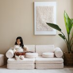 Canap� modulable settee cream white molletonn�