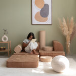 Canap� modulable settee toffee velours c�tel�