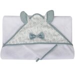 Cape de bain + gant filou (75 x 75 cm)