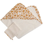 Cape de bain + gant de toilette petit chou