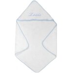 Cape de bain biais bleu personnalisable (80 x 80 cm)