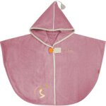 Cape de bain cygne vieux rose personnalisable (0 - 5 ans)