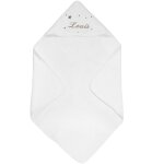 Cape de bain �toile taupe personnalisable (80 x 80 cm)