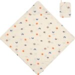 Cape de bain + gant blossom nature Cape de bain + gant blossom nature