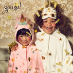 Cape licorne blanc cass� (4 - 8 ans)