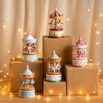 Carrousel musical en bois ballerines
