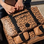 Cartable a4 primaire tan leopard (38 cm)