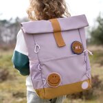 Cartable cp rolltop little gang mauve