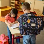 Cartable maternelle les fantaisies adam bleu (35 cm)