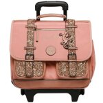 Cartable  roulettes glossy pink (38 cm)