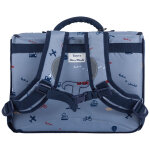 Cartable maternelle x tartine et chocolat globe - trotter bleu (33 cm)