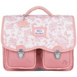 Cartable x tartine et chocolat toile de jouy terracotta (33 cm)