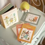 Cartes �tapes mes 12 premiers mois trois petits lapins (30 cartes)