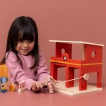 Caserne de pompiers en bois all animals