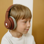 Casque audio bluetooth k - ears rouge avec mode protection auditive