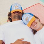 Casquette adulte trucker ray�e art of siesta bleu et orange (tour de t�te 56 - 61 cm)