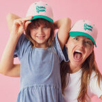 Casquette enfant trucker drama queen rose et vert (3 - 6 ans)