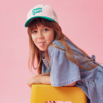 Casquette enfant trucker drama queen rose et vert (7 - 12 ans)