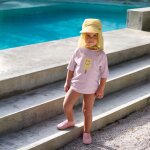 Casquette prot�ge nuque anti - uv jaune p�le (7 - 12 mois)
