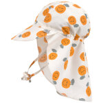 Casquette prot�ge nuque anti - uv orange (1 - 3 ans)