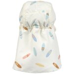 Casquette prot�ge nuque anti - uv planches de surf �cru (03 - 06 mois)