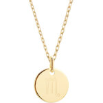 Collier cha�ne m�daille scorpion personnalisable (plaqu� or)