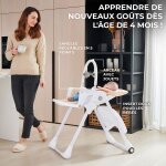 Chaise haute 2 en 1 tummie beige