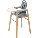 Chaise haute fixe lili hybride bleu gris